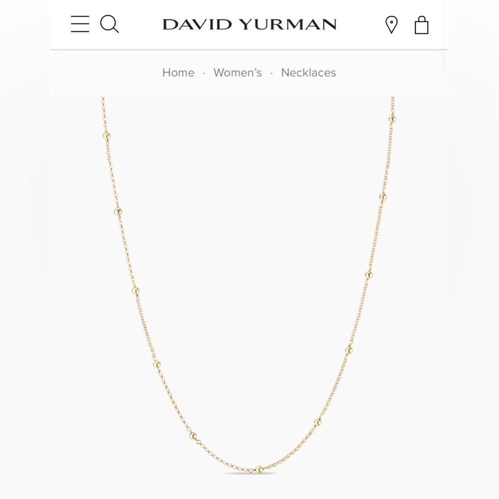 DAVID YURMAN Cable Collectibles® Bead and Chain Necklace - 18K Gold